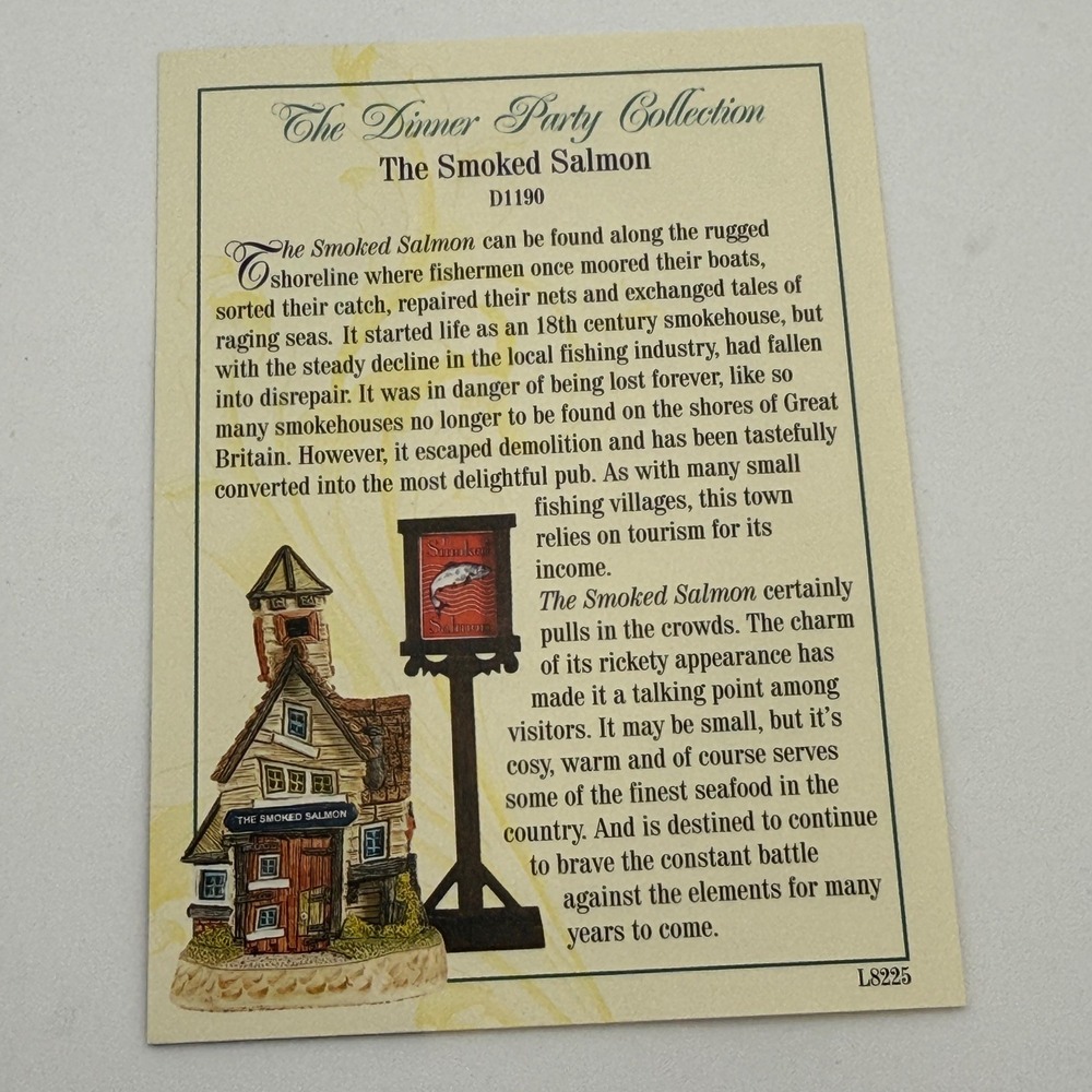 David‎ Winter Cottages The Smoked Salmon D1190 2001 The Dinner Party Collection - Picture 10 of 12